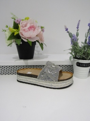 Klapki dmskie na koturnie (36-41) 1129 SILVER