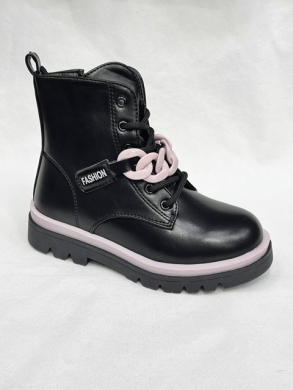 Trapery dziewcęce ocieplane (27-32) A134 BLACK/PINK