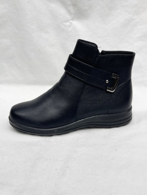 Botki damskie ocieplane na płaskim (39-43) DJ22-8 BLACK