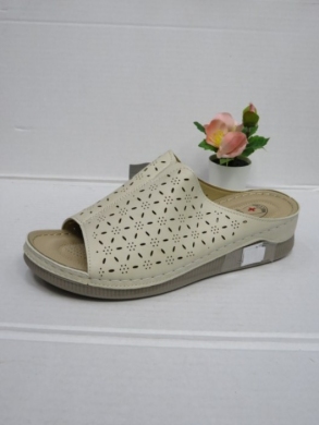 Klapki damskie na koturnie (39-43) DJH1-6 BEIGE