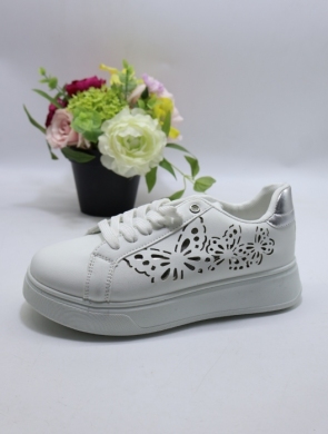 Buty sportowe damskie na płaskim (36-41) B2071 WHITE