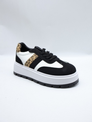 Buty sportowe damskie na płaskim (36-41) 88202 BLACK