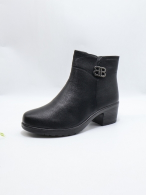 Botki damskie ocieplane na obcasie (36-41) JF-62 BLACK