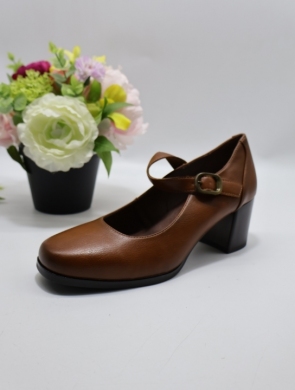 Czółenki damskie na obcasie (36-41) YCC-105 BROWN