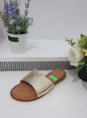 Klapki damskie na płaskim (36-41) LS562 GOLD