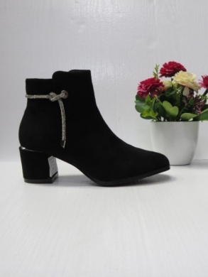 Botki damskie ocieplane na obcasie (36-41) 2608 BLACK