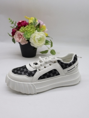 Buty sportowe damskie na płaskim (36-41) VL169 BL/WH