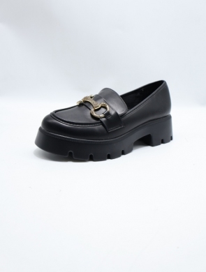 Mokasyny damskie na płaskim (36-41) YDF-18B BLACK