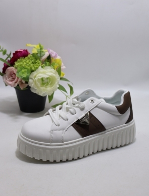 Buty sportowe damskie na płaskim (36-41) ALLS-19 BROWN