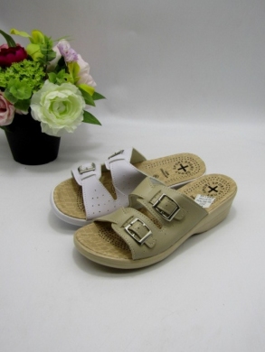 Klapki damskie na koturnie (36-41) 2922 BL/BE/WH