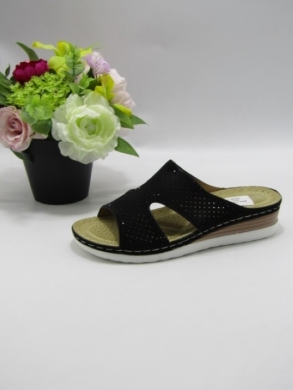 Klapki damskie na koturnie (36-41) N24-1068 BLACK