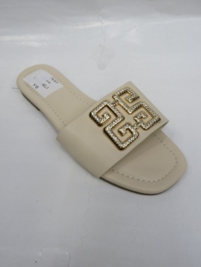 Klapki damskie na płaskim (36-41) 1728 BEIGE