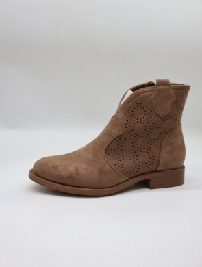 Botki damskie na płaskim (36-41) H255 COFFE