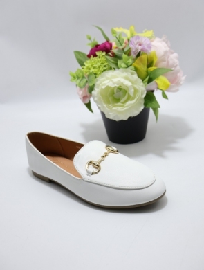 Mokasyny damskie na płaskim (36-41) DF880 WHITE