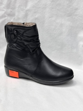 Botki damskie ocieplane na płaskim (37-42) 5156 BLACK
