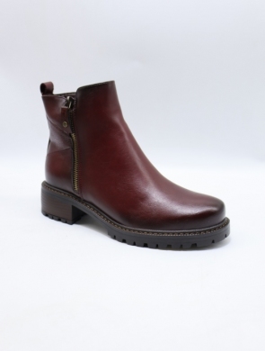 Botki damskie ocieplane na obcasie (36-41) YCC-82 BURGUNDY