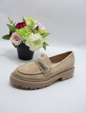 Mokasyny damskie na płaskim (36-41) 1634 KHAKI