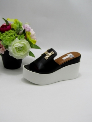 Klapki damskie na koturnie (36-41) FD005 BLACK