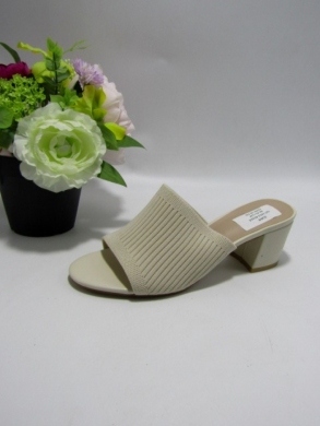 Klapki damskie na obcasie (36-41) QO-1653 BEIGE