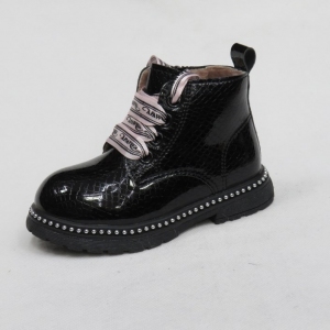 Botki dziewczęce ocieplane (21-25) NQ427 BLACK