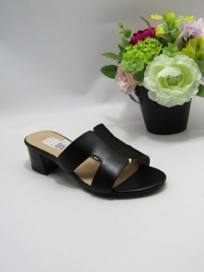 Klapki damskie na obcasie (36-41) 1038 BLACK