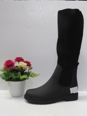 Kozaki damskie na płaskim (36-41) HB-182 BLACK