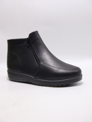 Botki damskie ocieplane na płaskim (37-42) XKAN-07 BLACK
