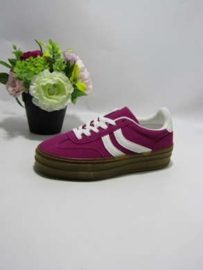 Buty sportowe damskie na płaskim (36-41) 6487 FUXIA