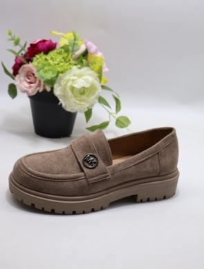 Mokasyny damskie na płaskim (36-41) LP0910 KHAKI/MIC