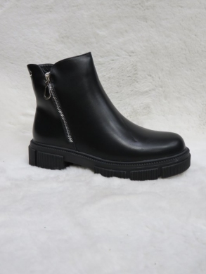 Botki damskie ocieplane na płaskim (36-41) H2173A BLACK