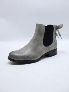 Botki damskie ocieplane na płaskim (36-41) F916 GREY