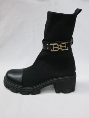 Kozaki damskie na obcasie (36-41) J-180 BLACK