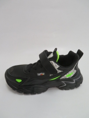 Sportowe Chłopięce (32-37) L227 BLACK/GREEN