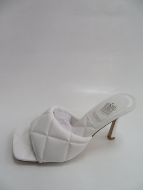 Klapki damskie na szpilce (36-41) 5395-1 WHITE