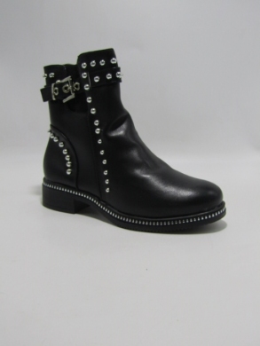 Botki damskie ocieplane na płaskim (36-41) HC283 BLACK