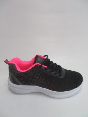 Buty sportowe damskie na płaskim (36-41) FR-17 BLACK/PEACH