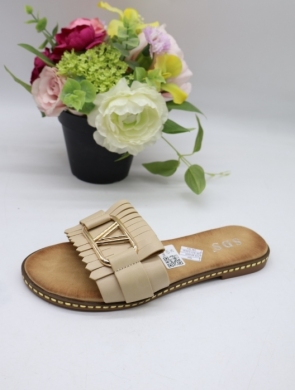 Klapki damskie na płaskim (36-41) 726 BEIGE