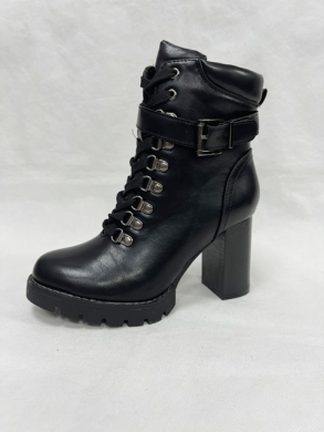 Botki damskie ocieplane na obcasie (36-41) Z1116 BLACK
