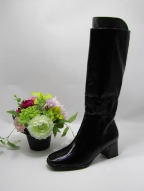 Kozaki damskie ocieplane na obcasie (36-41) L002A BLACK