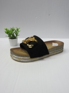 Klapki damskie na koturnie (37-41) 3306-1 BLACK