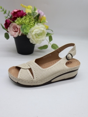 Sandały damskie na koturnie (36-41) 10697-5 BEIGE