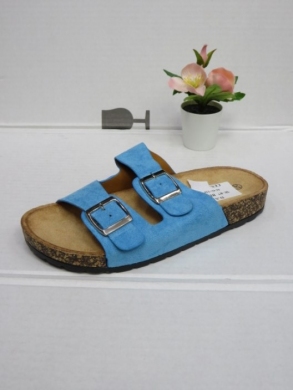 Klapki damskie na płaskim (36-41) W-87 BLUE