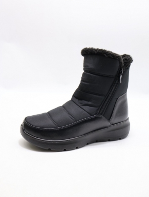Botki damskie ocieplane na płaskim (36-41) 5831 BLACK