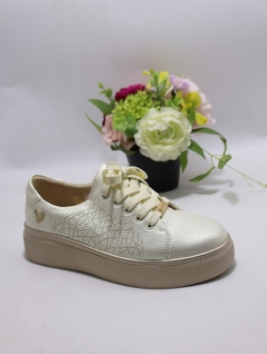 Buty sportowe damskie na płaskim (36-41) 5016-3 BEIGE