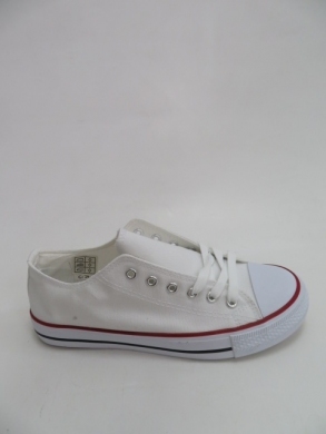 Trampki damskie na płaskim (36-41) 608A-10 WHITE/RED