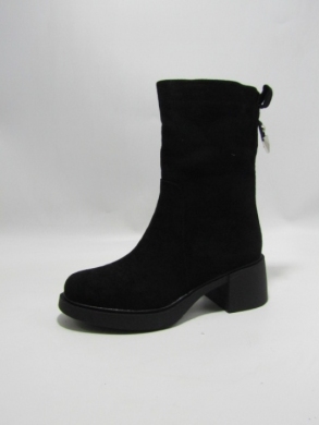 Botki damskie ocieplane na obcasie (36-41) 5755 BLACK