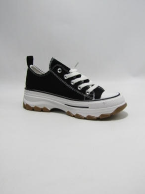 Trampki damskie na płaskim (36-41) 6005 BLACK
