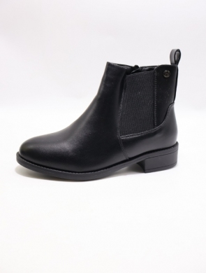 Botki damskie ocieplane na płaskim (36-41) Z622-3 BLACK