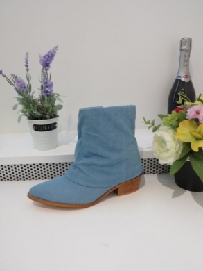 Botki damskie na obcasie (36-41) 23515 BLUE