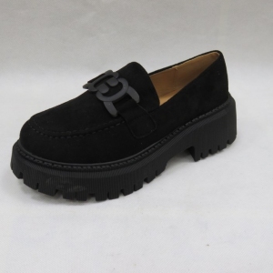 Mokasyny damskie na płaskim (36-41) H8-257 BLACK